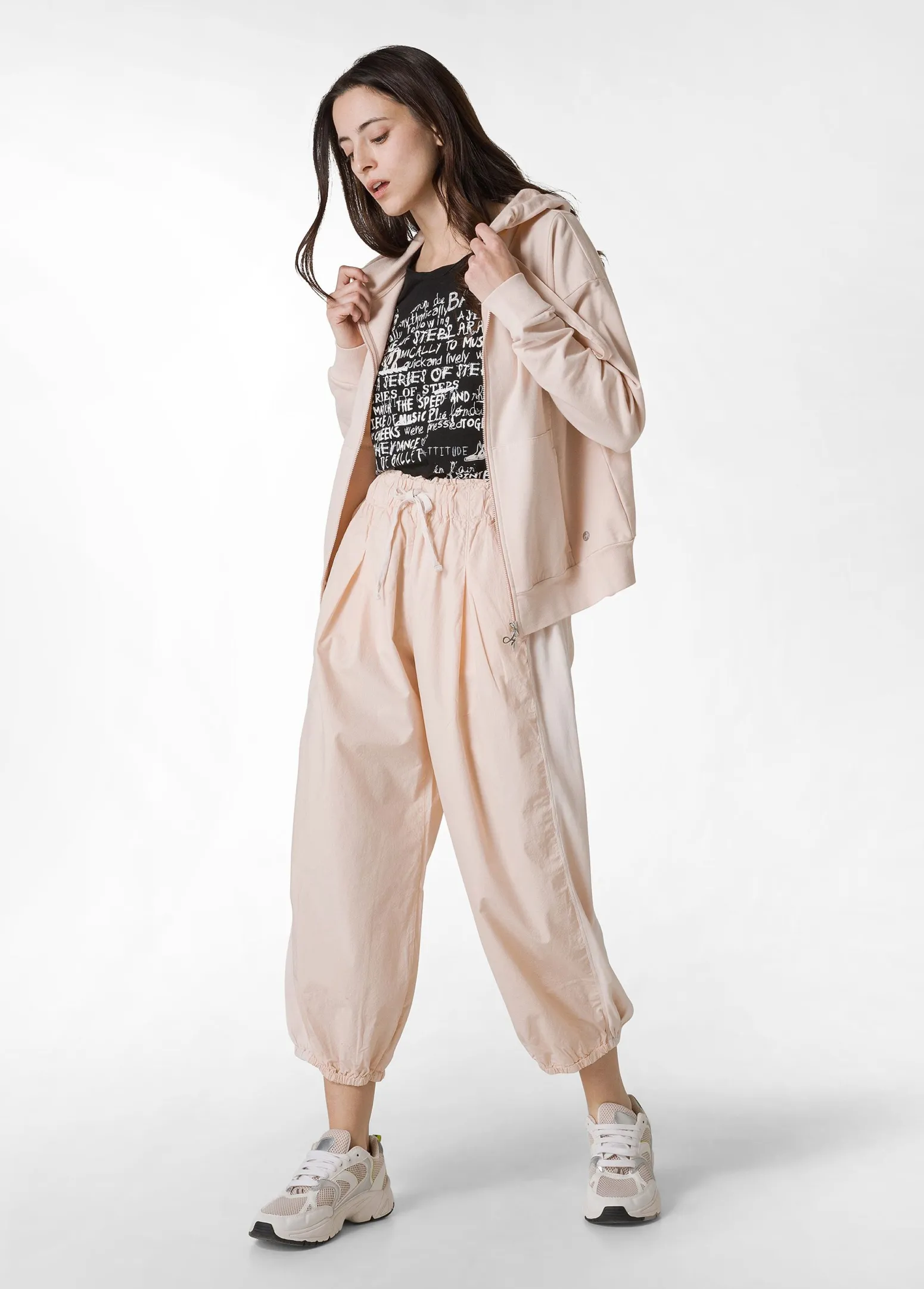 DEHA Pantaloni*Pantalone Relaxed In Popeline E Raso Rosa