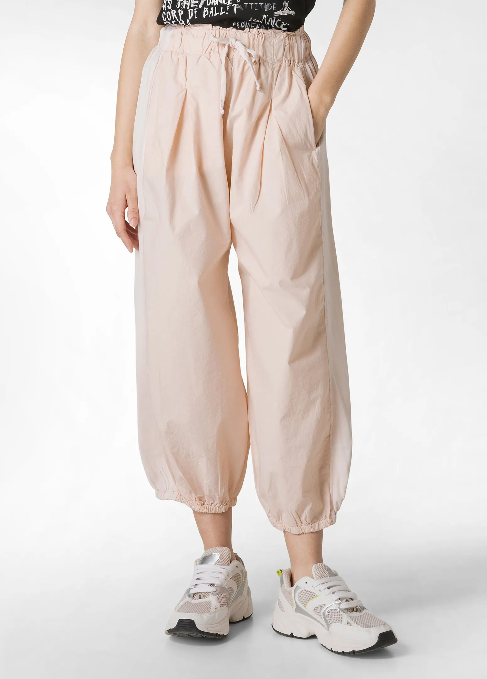 DEHA Pantaloni*Pantalone Relaxed In Popeline E Raso Rosa