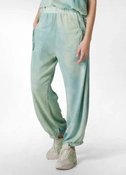 DEHA Pantaloni*Pantalone Relaxed In Twill Effetto Batik Verde