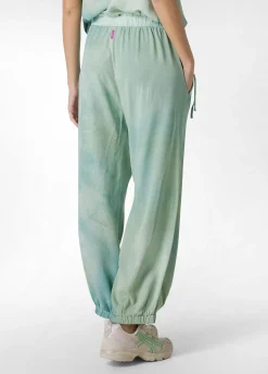 DEHA Pantaloni*Pantalone Relaxed In Twill Effetto Batik Verde