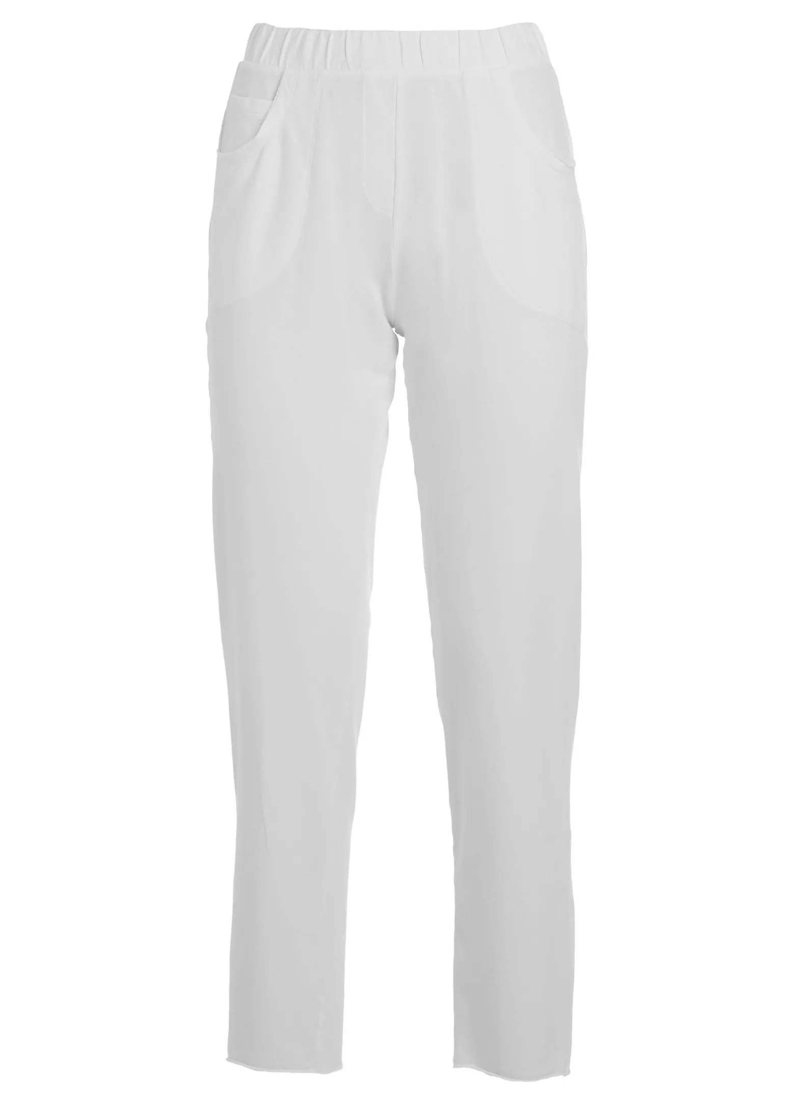 DEHA Pantaloni*Pantalone Slim Fit In Felpa Leggera Bianco