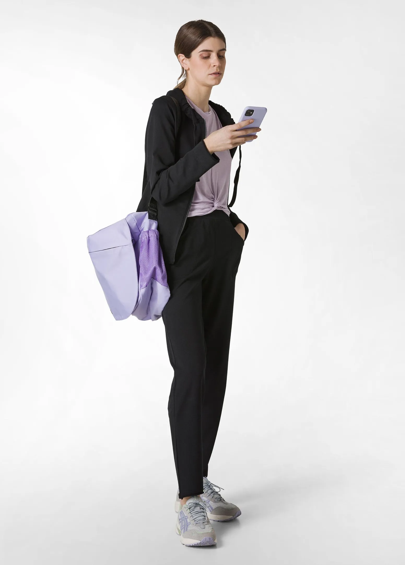DEHA Pantaloni*Pantalone Slim Fit In Felpa Leggera Nero