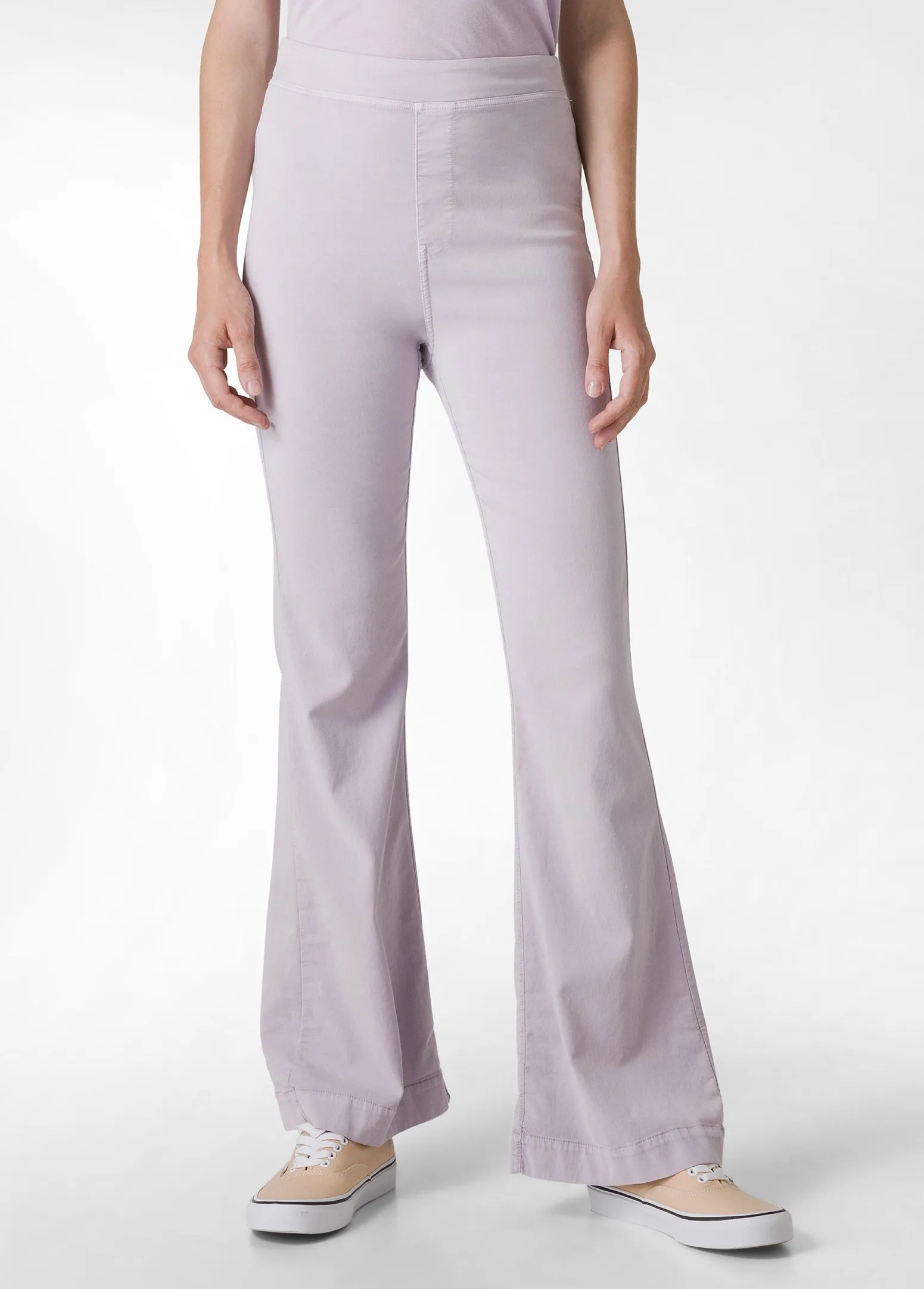 DEHA Pantaloni*Pantalone Svasato In Gabardine Vintage Viola