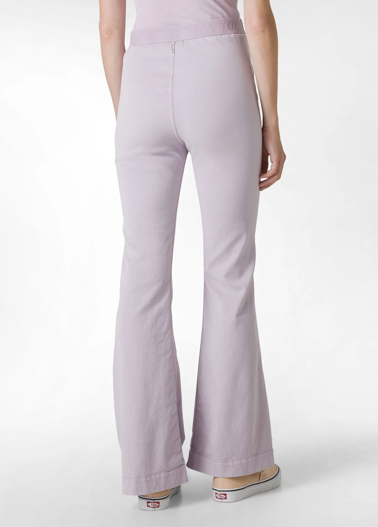 DEHA Pantaloni*Pantalone Svasato In Gabardine Vintage Viola