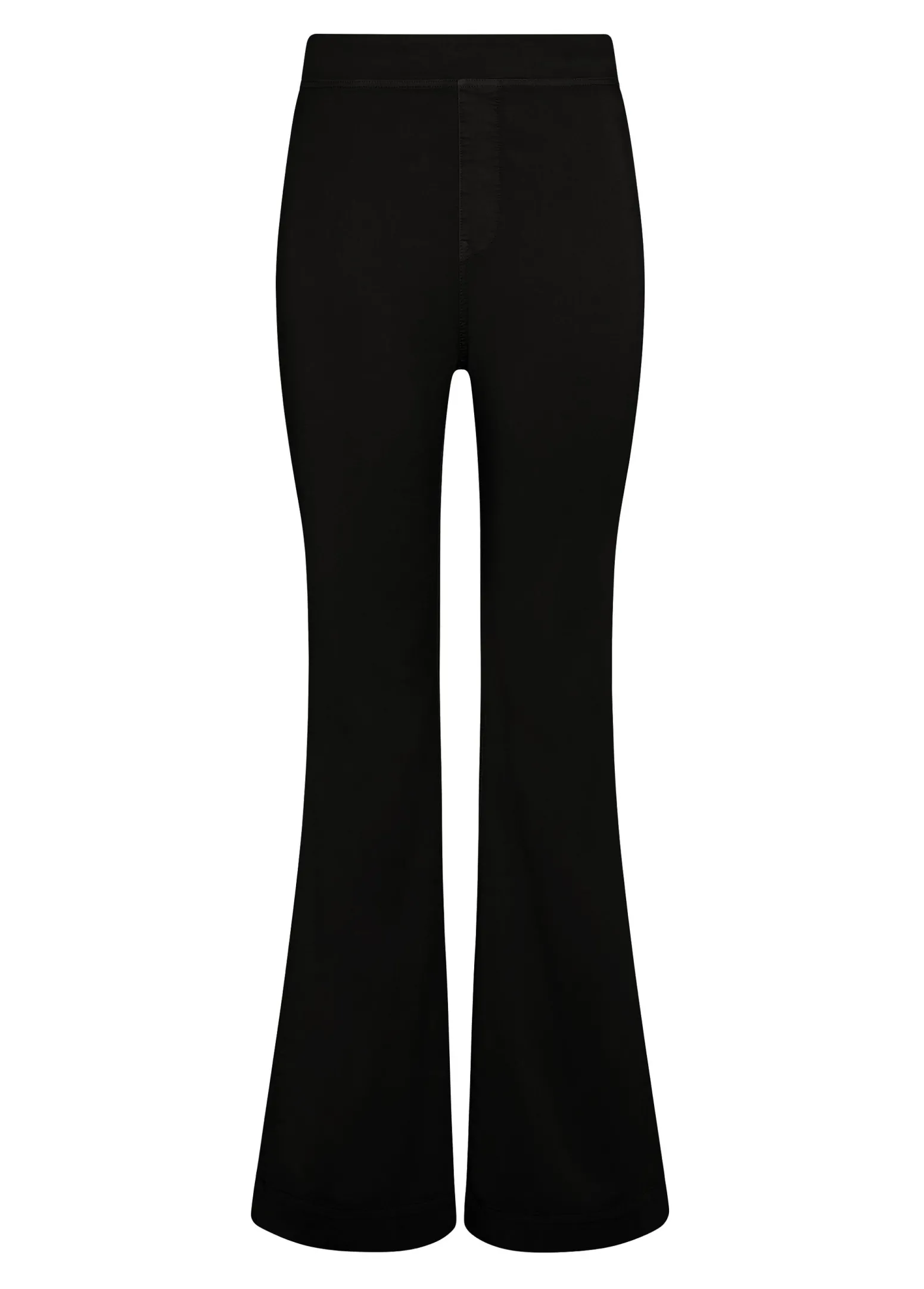 DEHA Pantaloni*Pantalone Svasato In Gabardine Vintage Nero