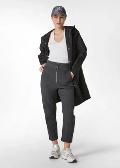 DEHA Pantaloni*Pantalone Vita Alta In Gabardine Vintage Nero