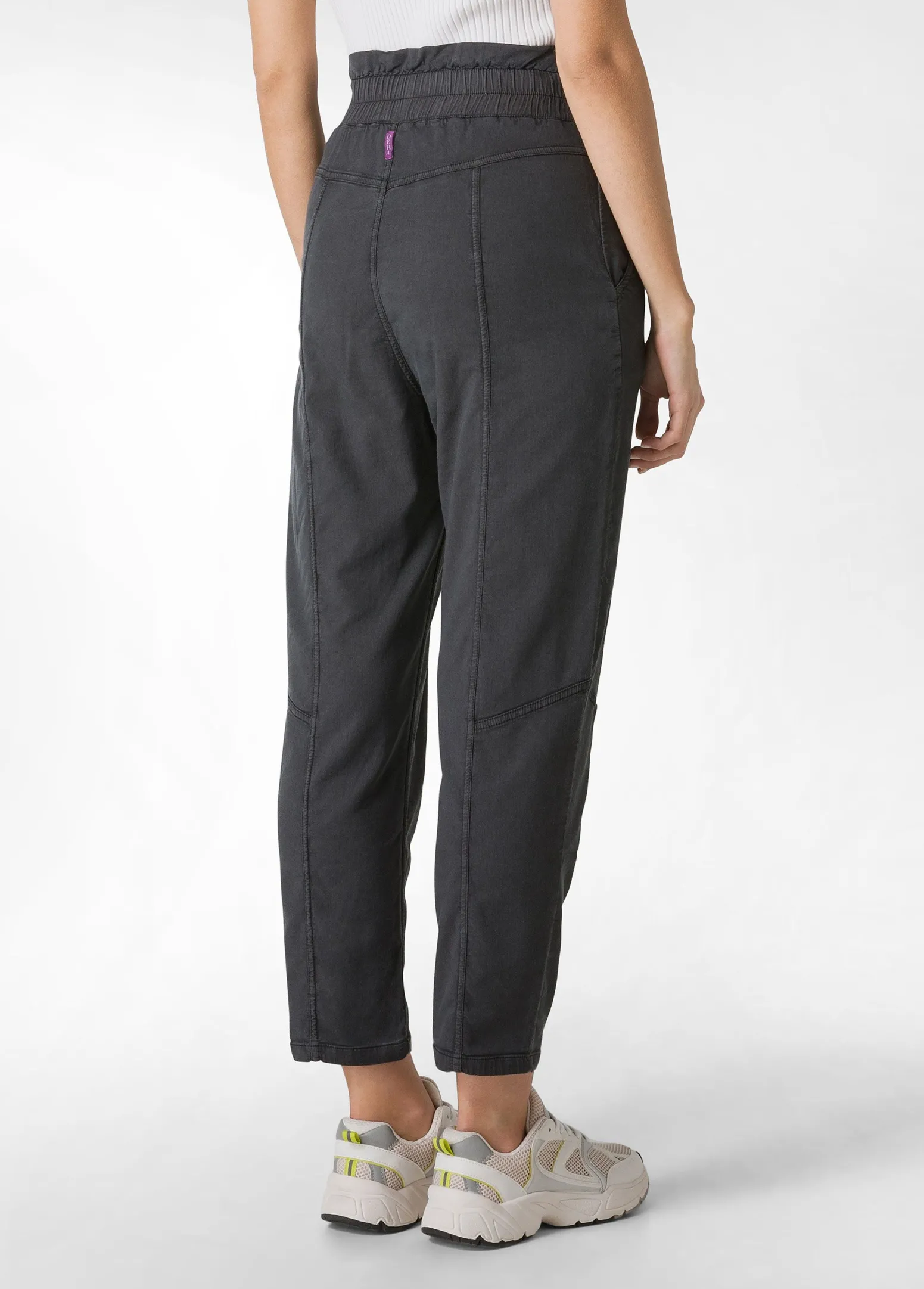DEHA Pantaloni*Pantalone Vita Alta In Gabardine Vintage Nero