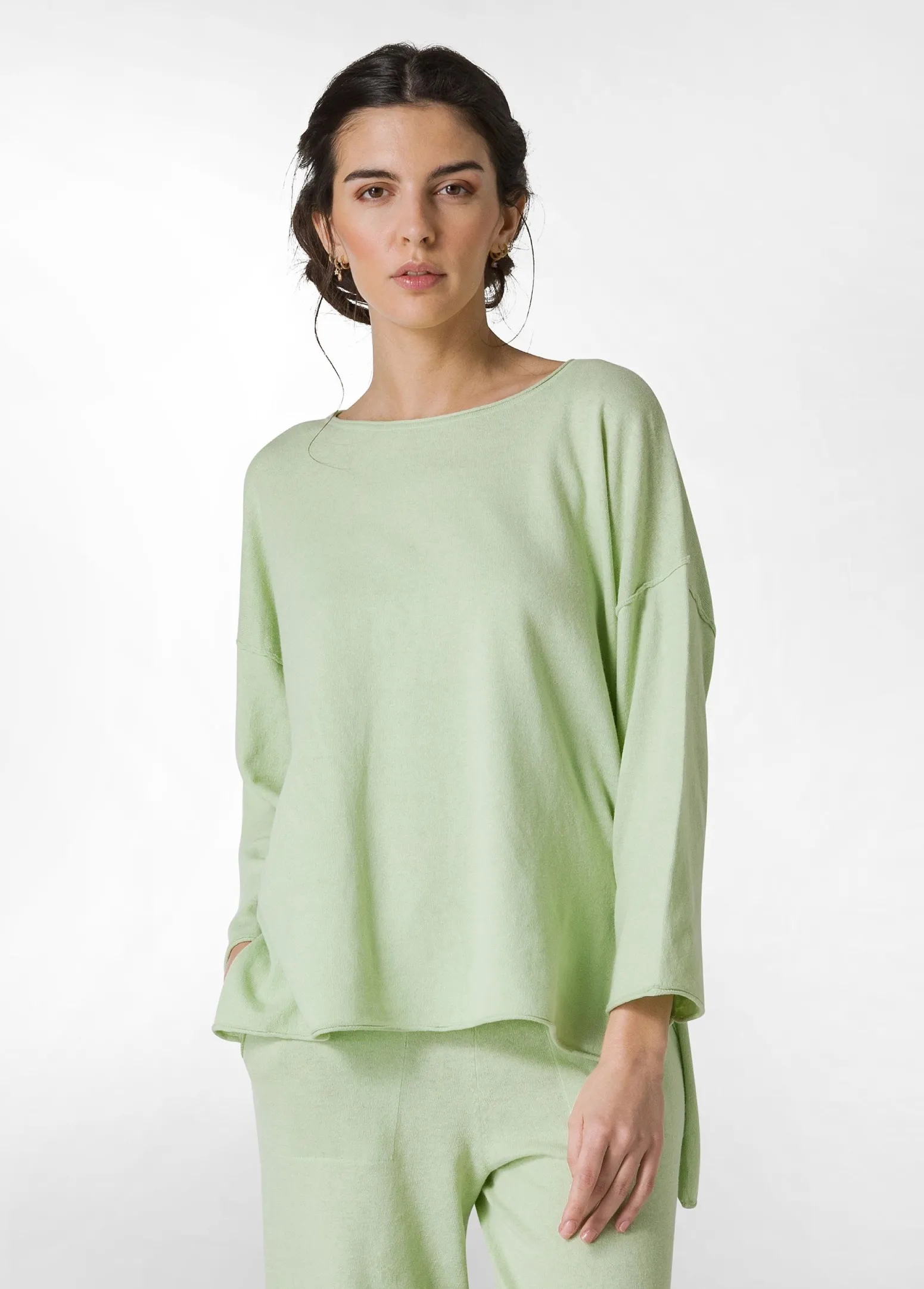 DEHA Felpe & Maglieria*Pullover Ampio In Lino Verde
