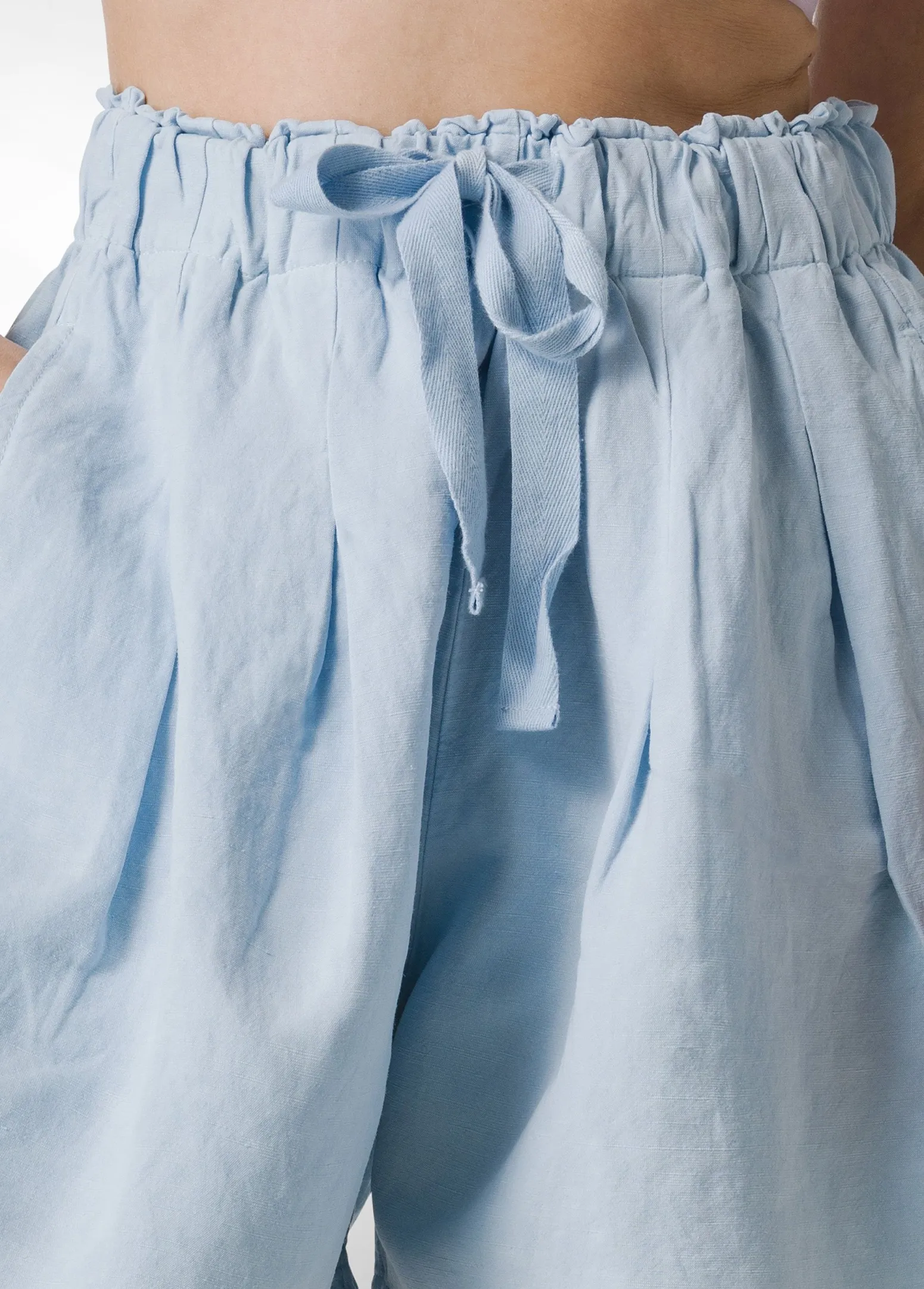 DEHA Bermuda*Shorts In Misto Lino E Lyocell Blu