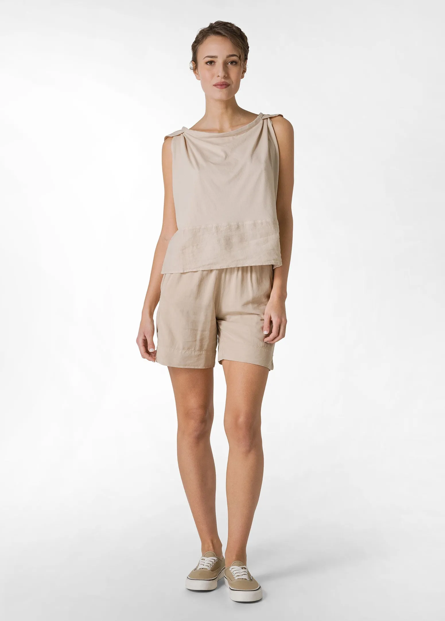DEHA Bermuda*Shorts In Twill Tencel Beige