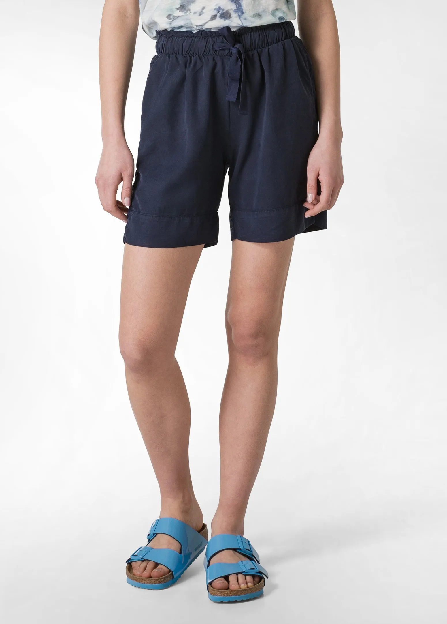 DEHA Bermuda*Shorts In Twill Tencel Blu