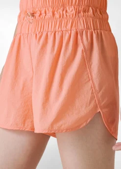 DEHA Pantaloncini Sportivi*Shorts Vita Alta In Nylon Arancio