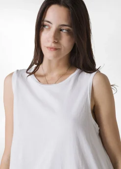 DEHA Top & T-Shirts*Top Asimmetrico Con Inserti In Lino Bianco