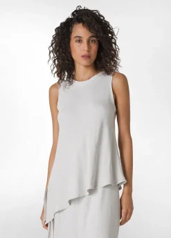 DEHA Top & T-Shirts*Top Asimmetrico In Raso Grigio