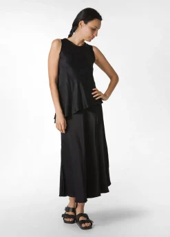 DEHA Top & T-Shirts*Top Asimmetrico In Raso Nero