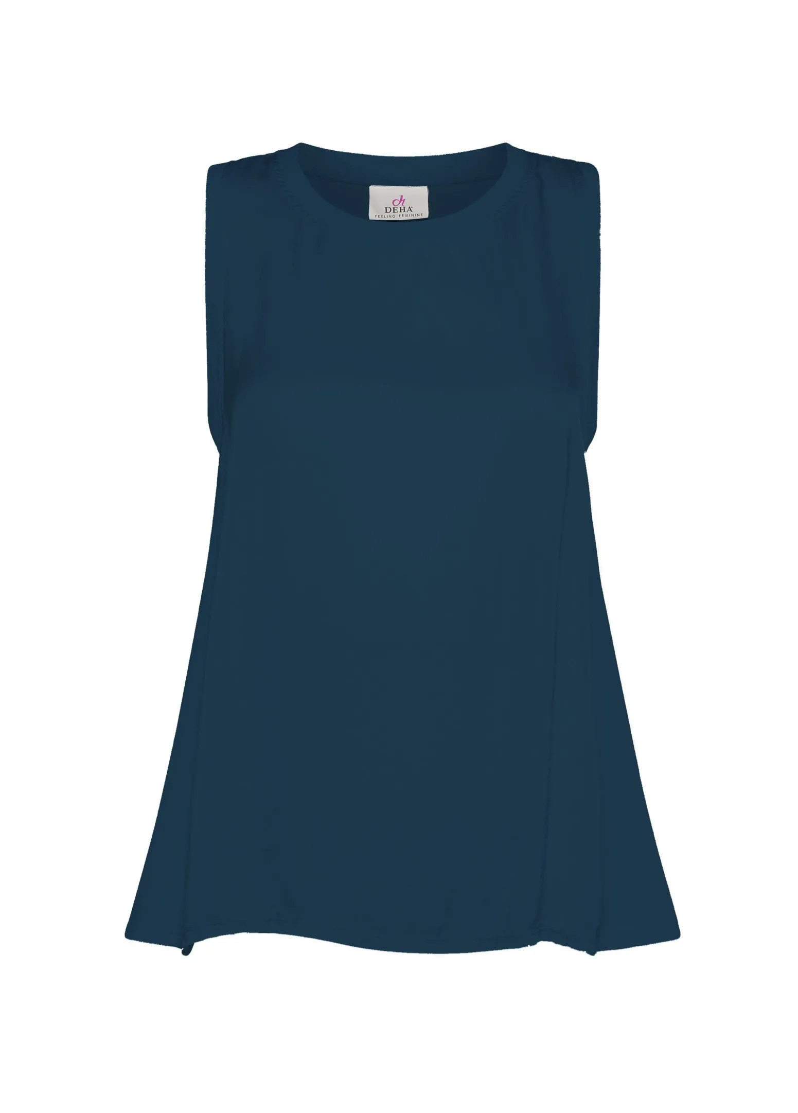 DEHA Top & T-Shirts*Top Con Inserti In Raso Blu