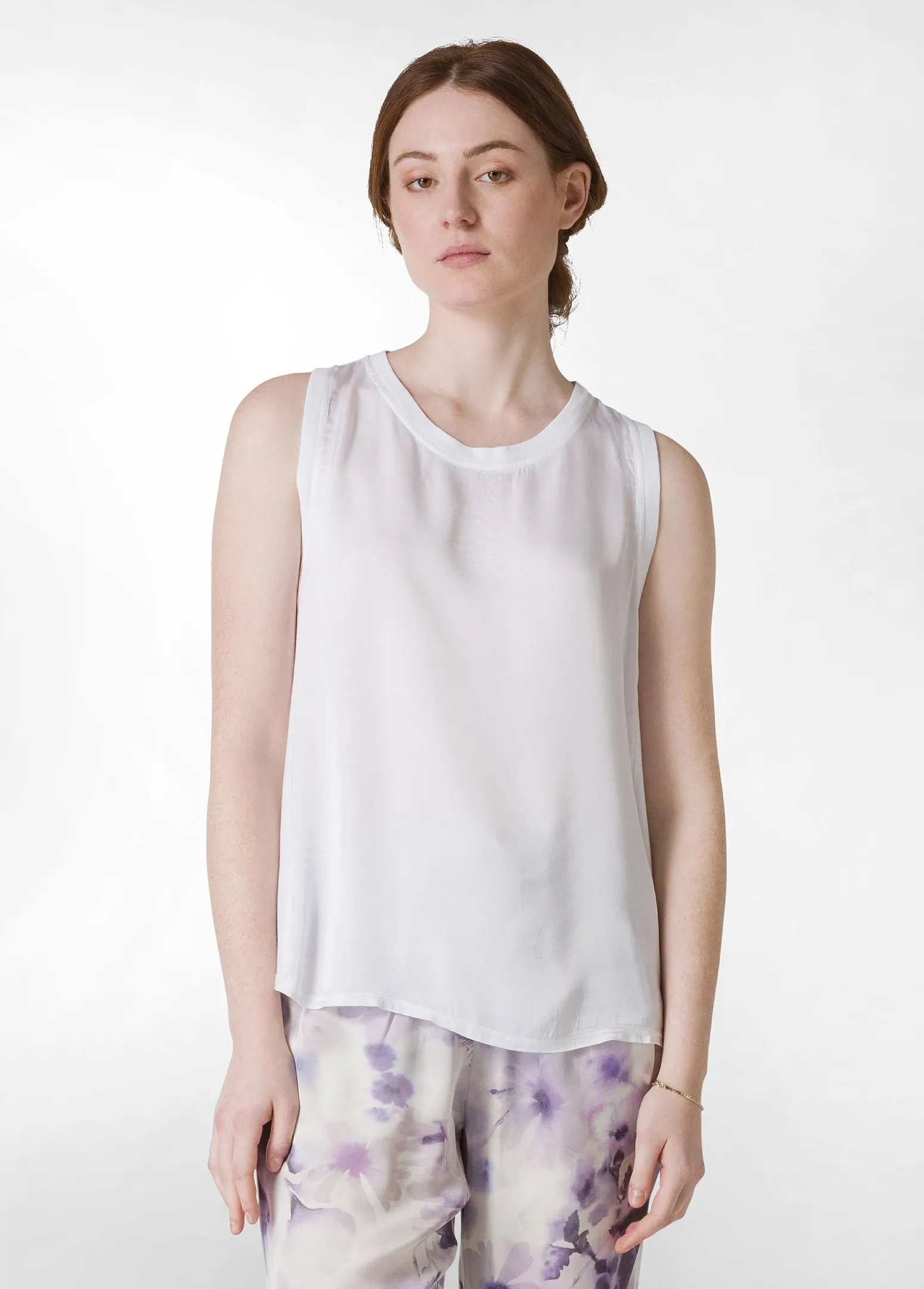 DEHA Top & T-Shirts*Top Con Inserti In Raso Bianco