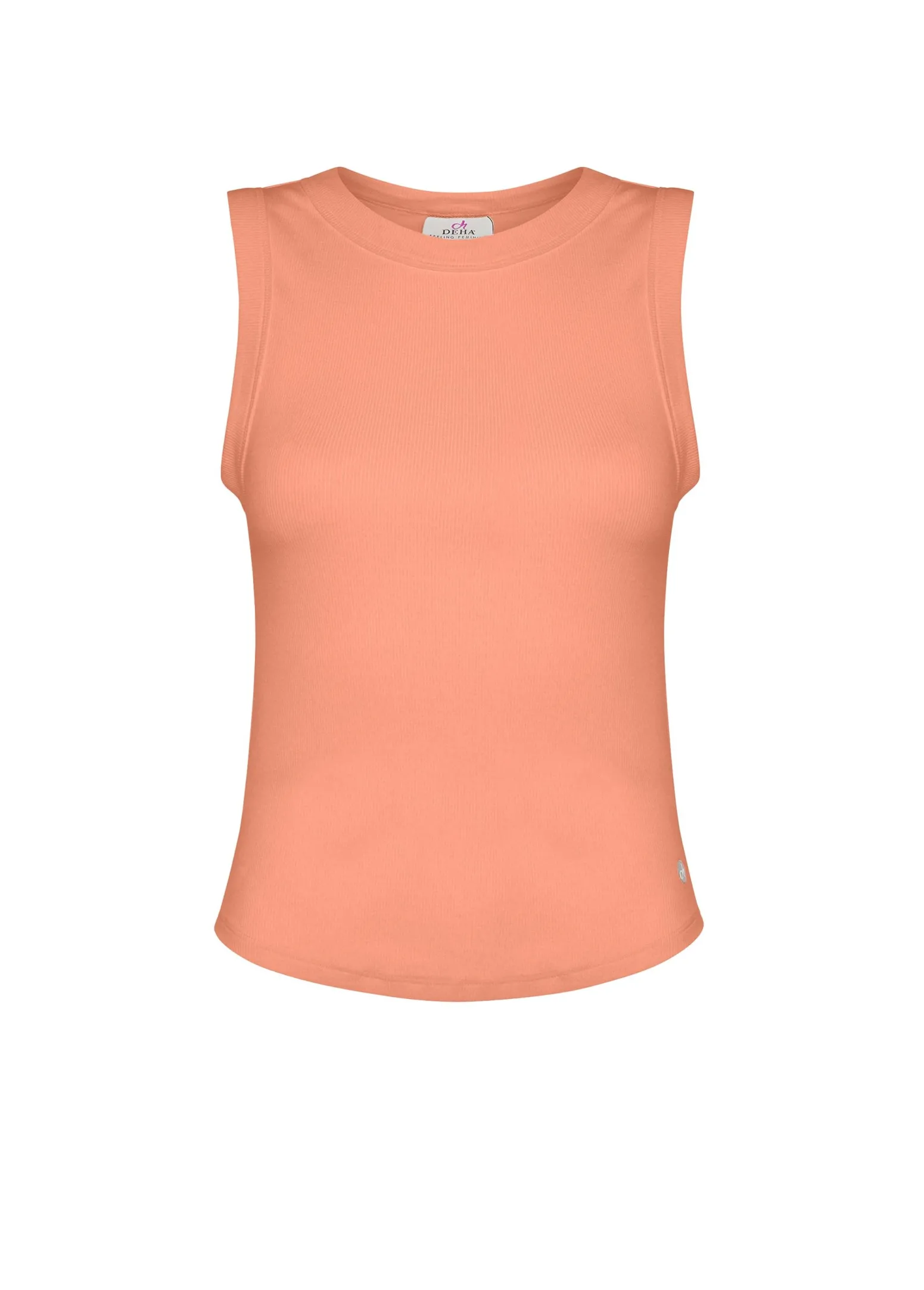 DEHA Top & T-Shirts*Top In Costina Effetto Vintage Arancio