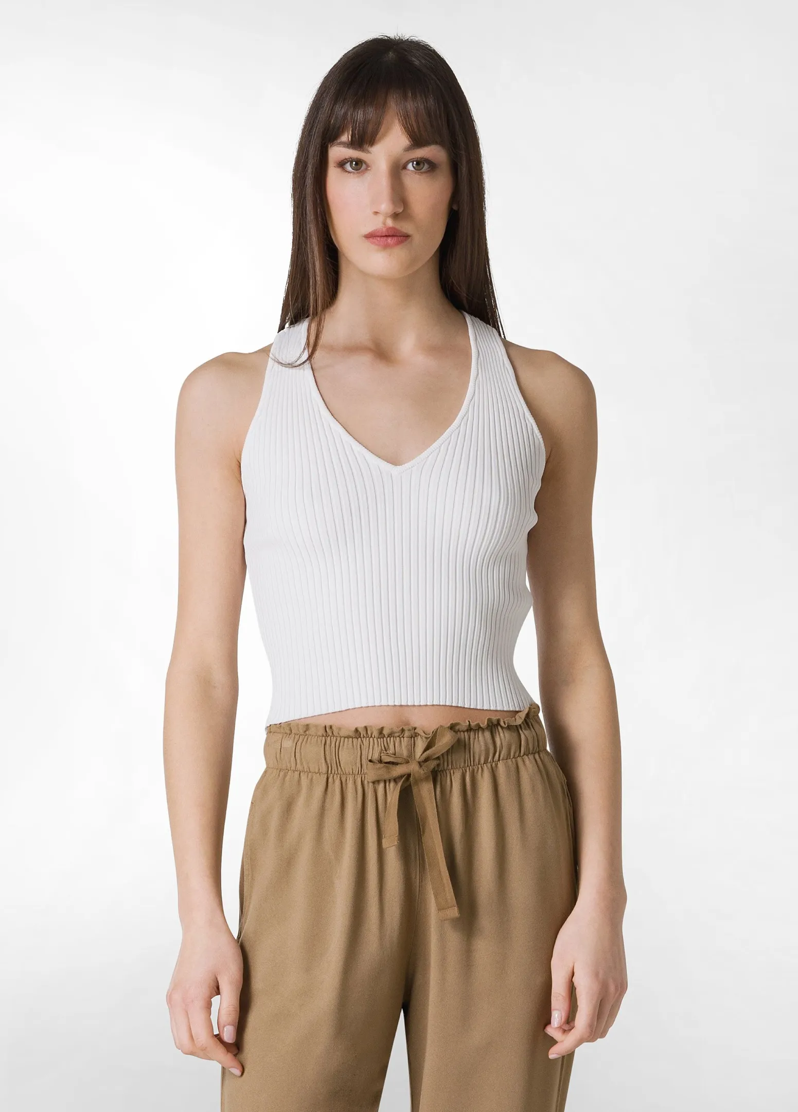 DEHA Felpe & Maglieria*Top In Maglia Di Rayon Bianco
