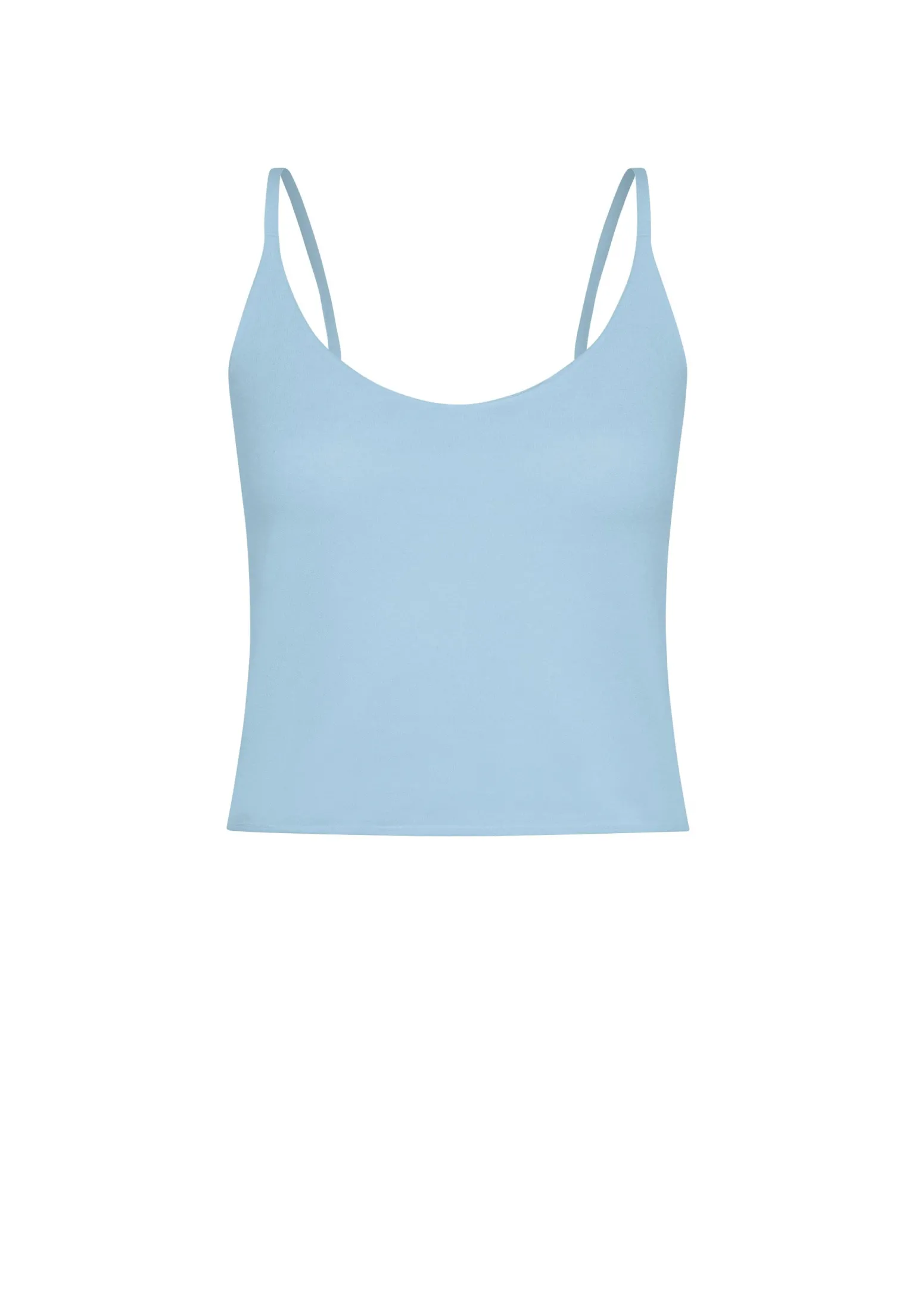 DEHA Top & T-Shirts*Top In Maglia Misto Lino Con Spalline Blu