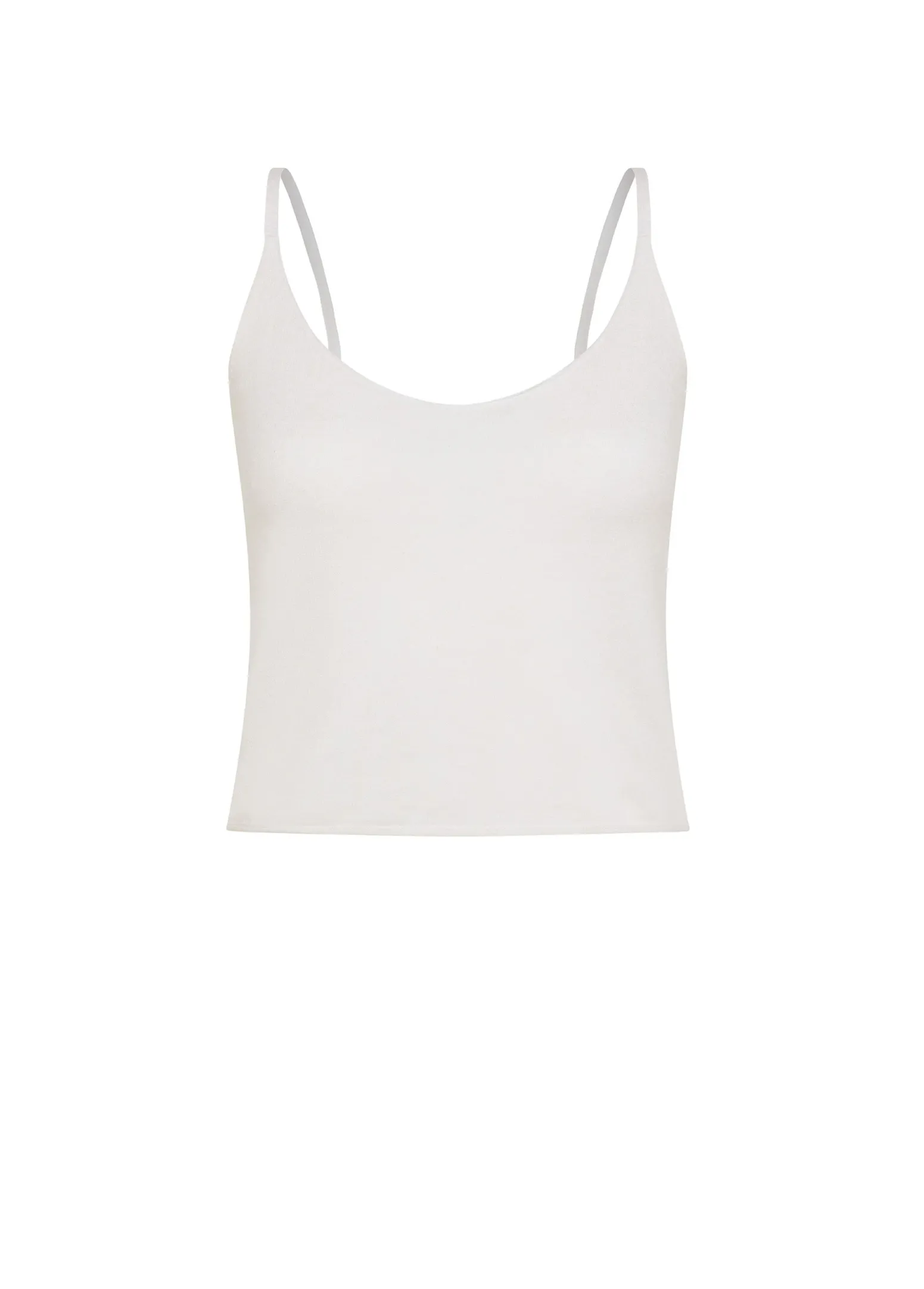 DEHA Top & T-Shirts*Top In Maglia Misto Lino Con Spalline Bianco