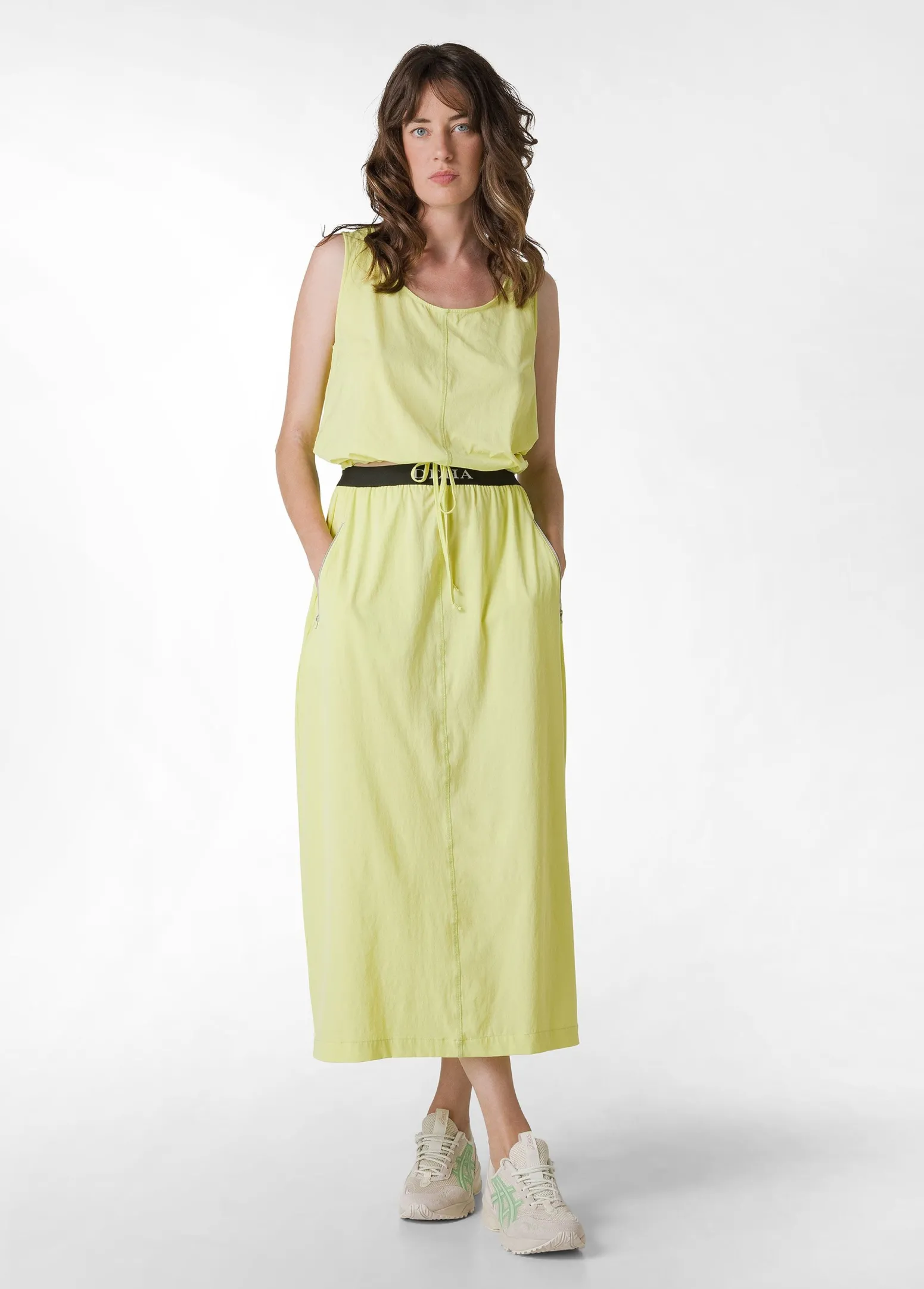 DEHA Top & T-Shirts*Top In Nylon Con Logo Giallo