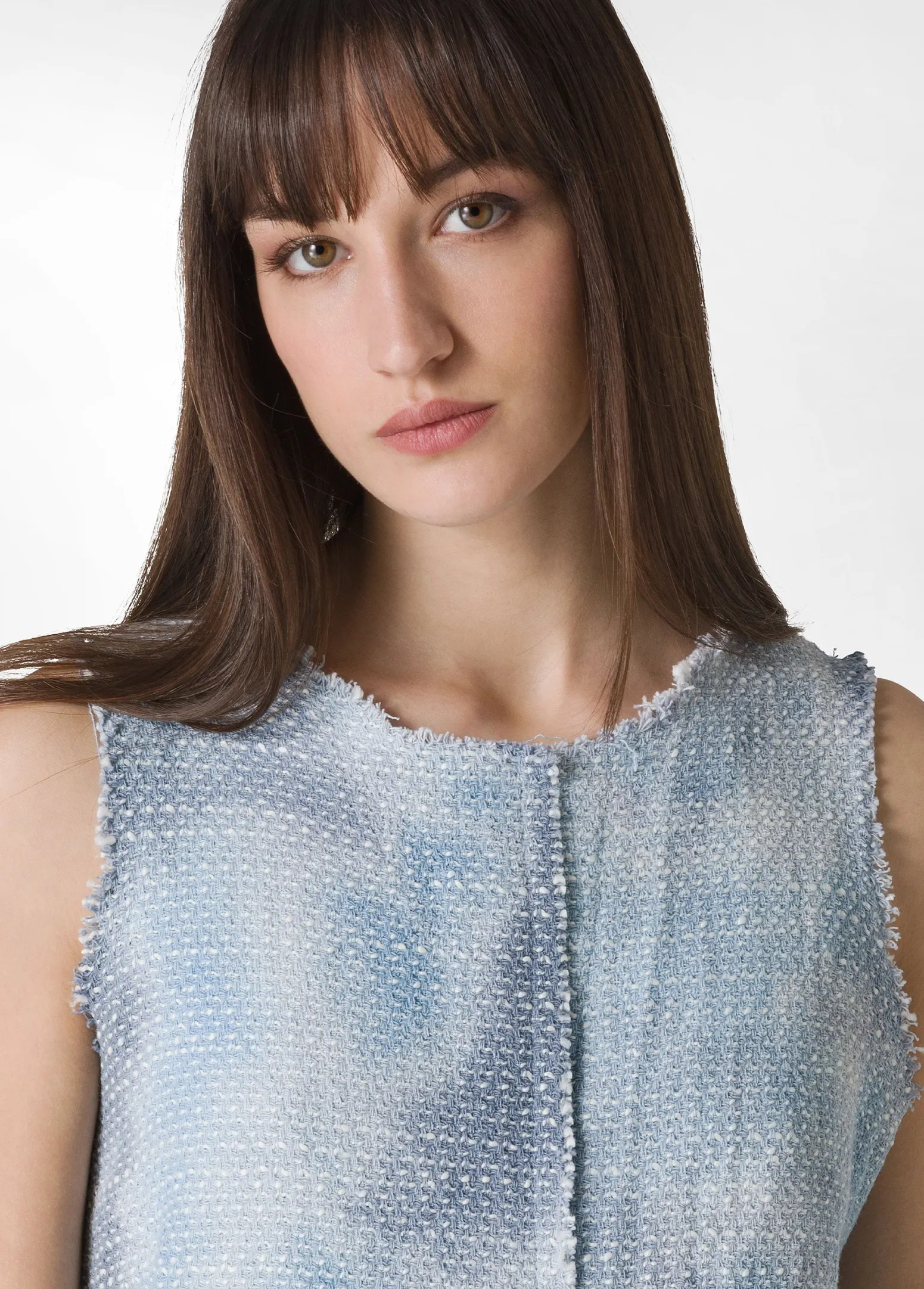 DEHA Top & T-Shirts*Top In Tweed Effetto Batik Blu