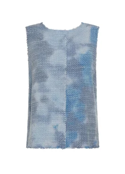 DEHA Top & T-Shirts*Top In Tweed Effetto Batik Blu