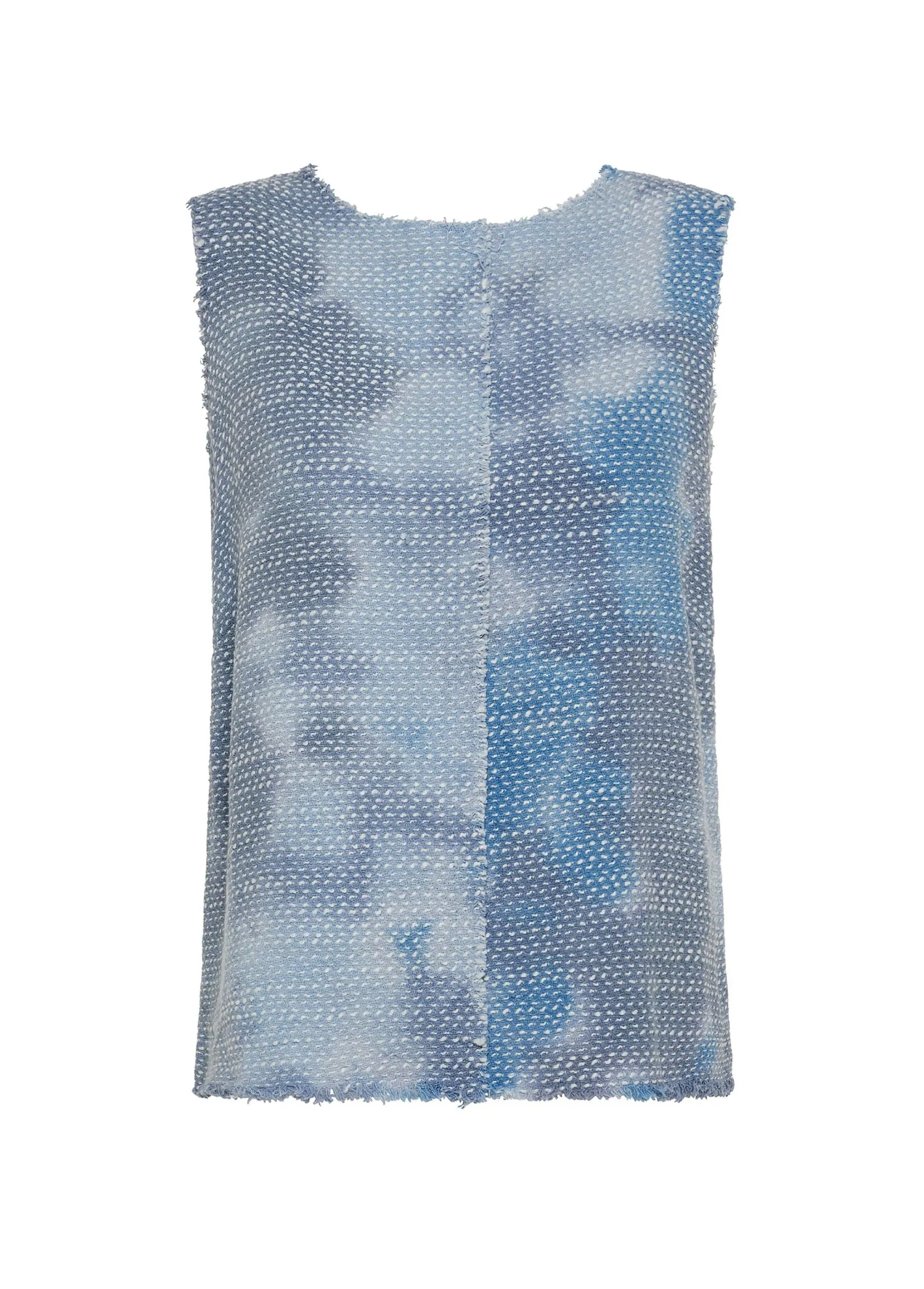 DEHA Top & T-Shirts*Top In Tweed Effetto Batik Blu