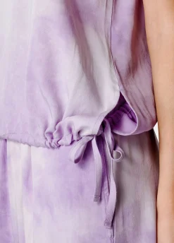 DEHA Top & T-Shirts*Top In Twill Effetto Batik Viola