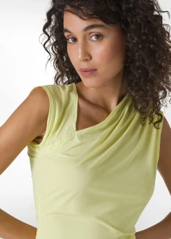 DEHA Top & T-Shirts*Top Scollo Asimmetrico In Microfibra Giallo