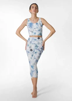 DEHA Canotte E Reggiseni Sportivi*Top Yoga In Microfibra Riciclata Stampata Blu