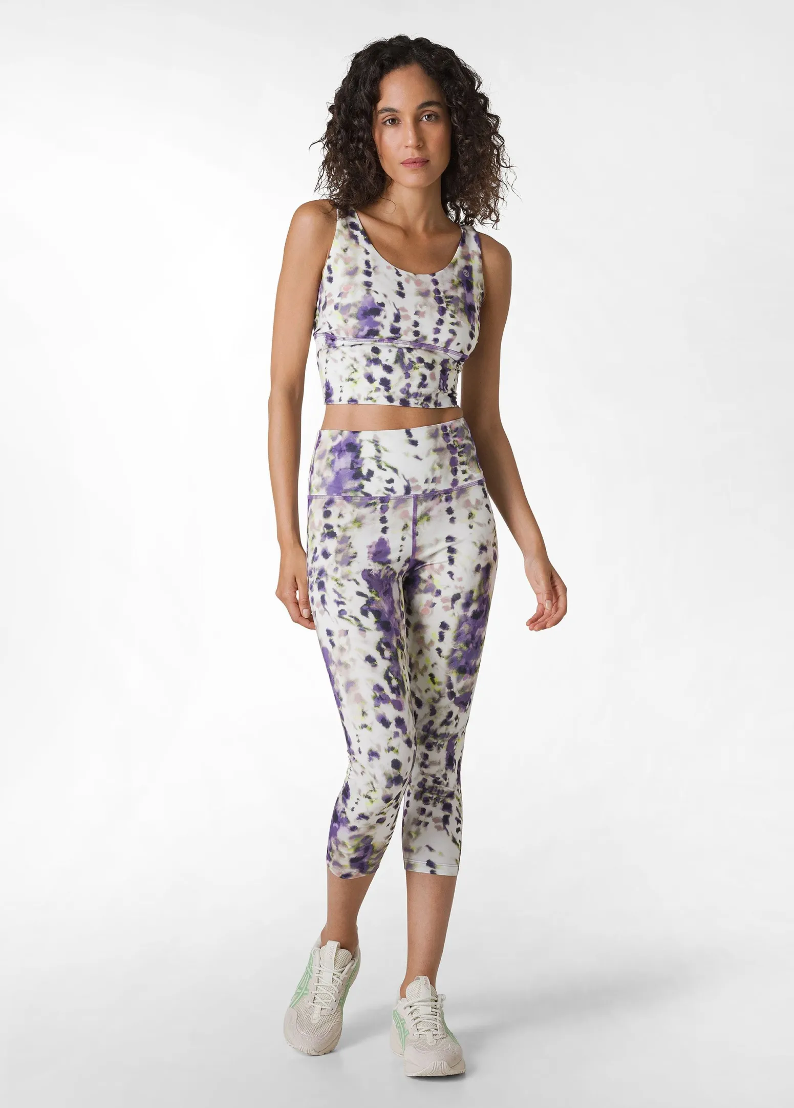 DEHA Canotte E Reggiseni Sportivi*Top Yoga In Microfibra Riciclata Stampata Viola