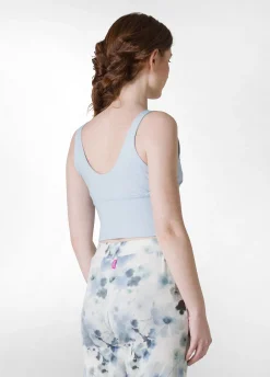DEHA Canotte E Reggiseni Sportivi*Top Yoga In Microfibra Riciclata Blu