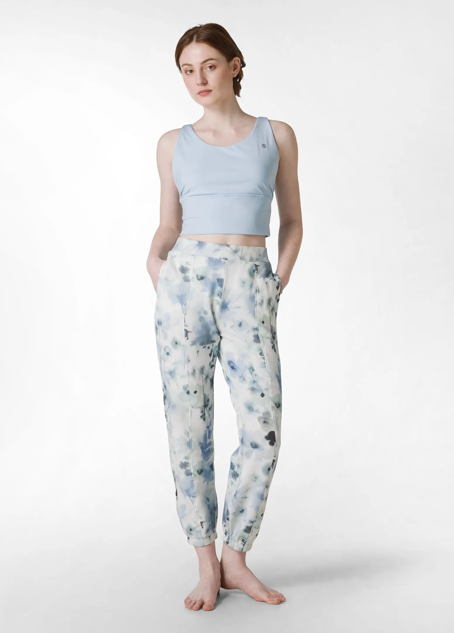 DEHA Canotte E Reggiseni Sportivi*Top Yoga In Microfibra Riciclata Blu