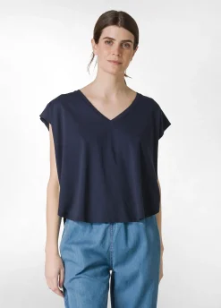 DEHA Top & T-Shirts*T-Shirt Ampia Blu