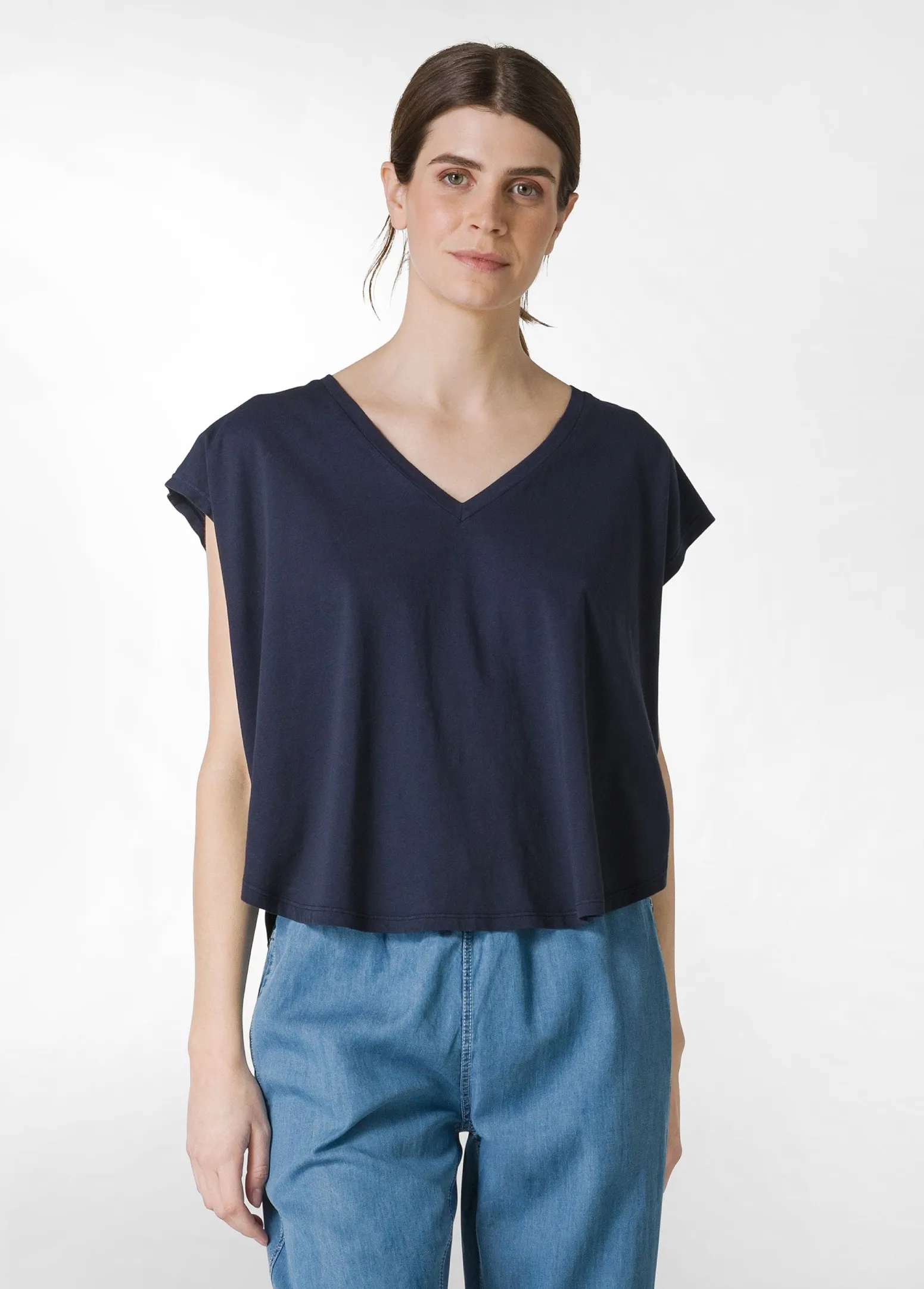 DEHA Top & T-Shirts*T-Shirt Ampia Blu