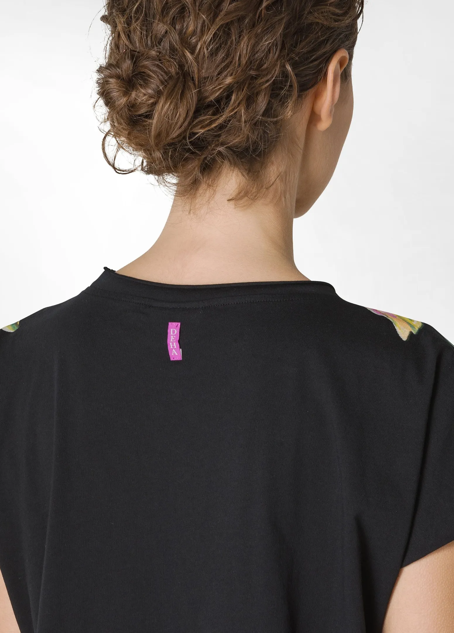 DEHA Top & T-Shirts*T-Shirt Ampia Con Scritte Nero