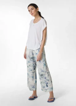 DEHA Top & T-Shirts*T-Shirt Ampia Misto Seta Bianco