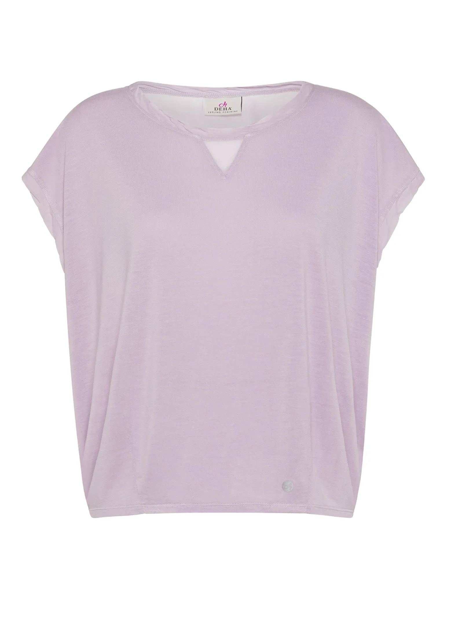 DEHA Top & T-Shirts*T-Shirt Ampia Misto Seta Viola