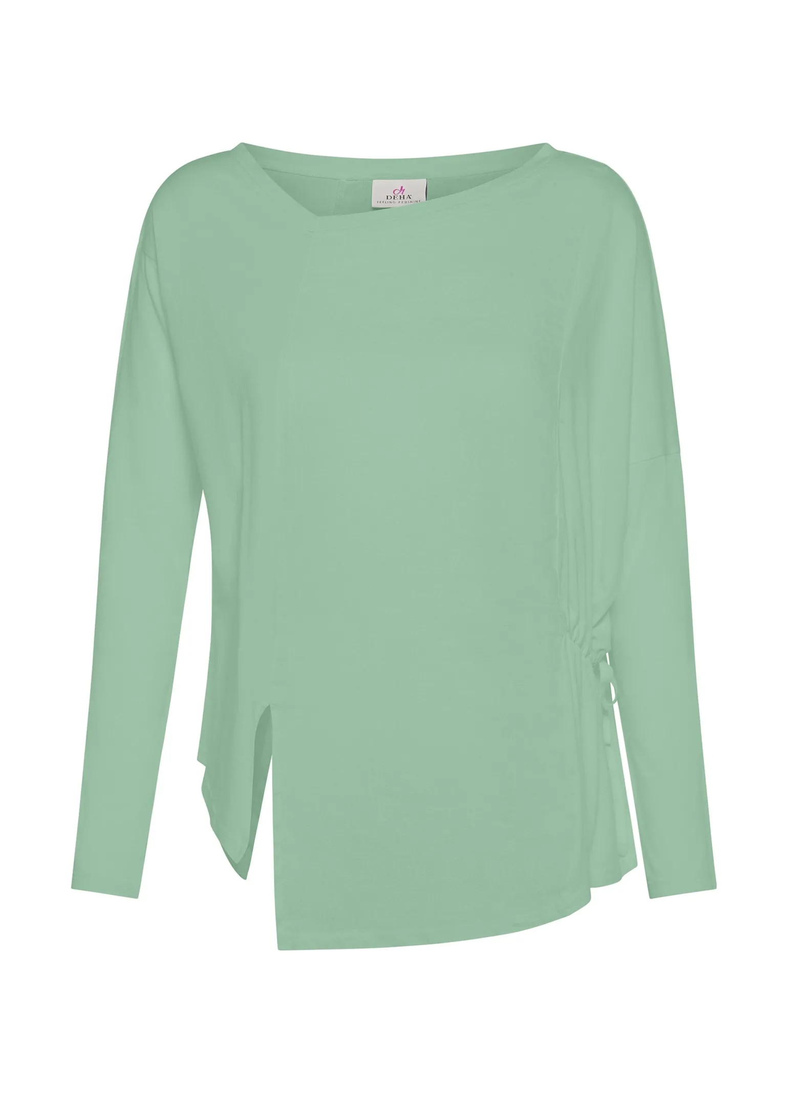 DEHA Camicie & Bluse*T-Shirt Asimmetrica In Jersey E Lino Verde