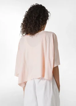 DEHA Top & T-Shirts*T-Shirt Cropped Leggera Effetto Vintage Rosa
