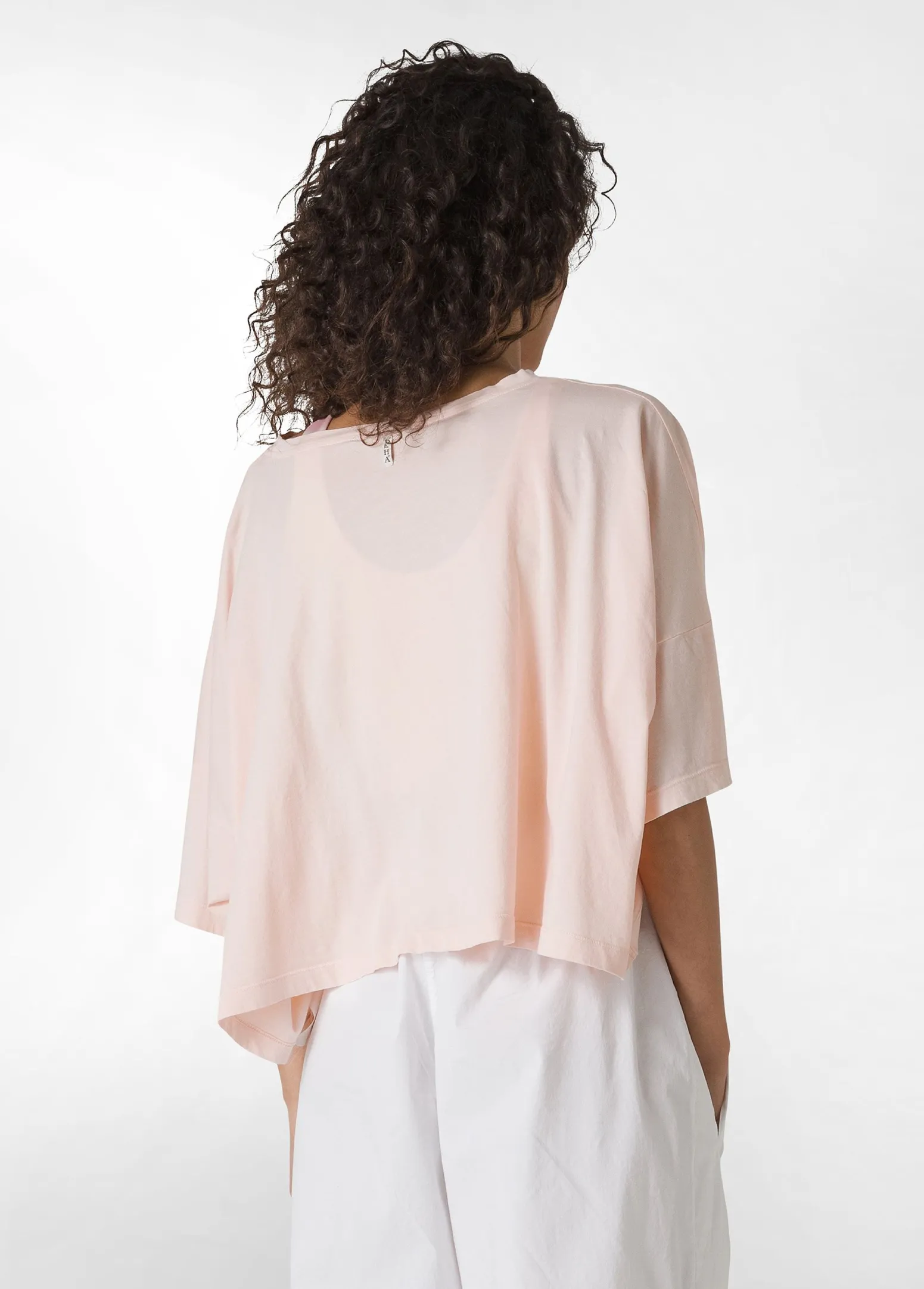 DEHA Top & T-Shirts*T-Shirt Cropped Leggera Effetto Vintage Rosa