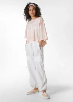 DEHA Top & T-Shirts*T-Shirt Cropped Leggera Effetto Vintage Rosa