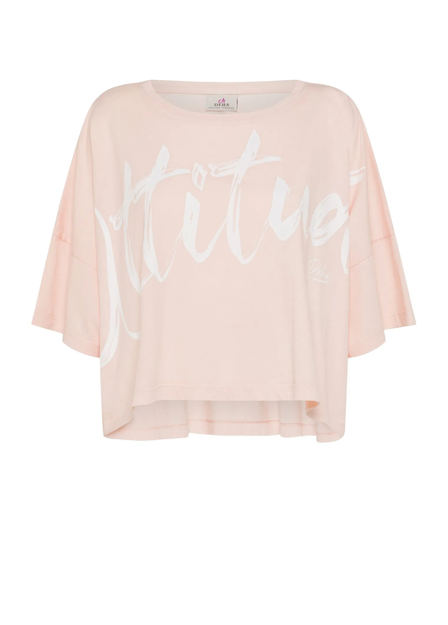 DEHA Top & T-Shirts*T-Shirt Cropped Leggera Effetto Vintage Rosa