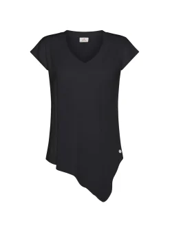 DEHA Top & T-Shirts*T-Shirt Fiammata Effetto Vintage Nero