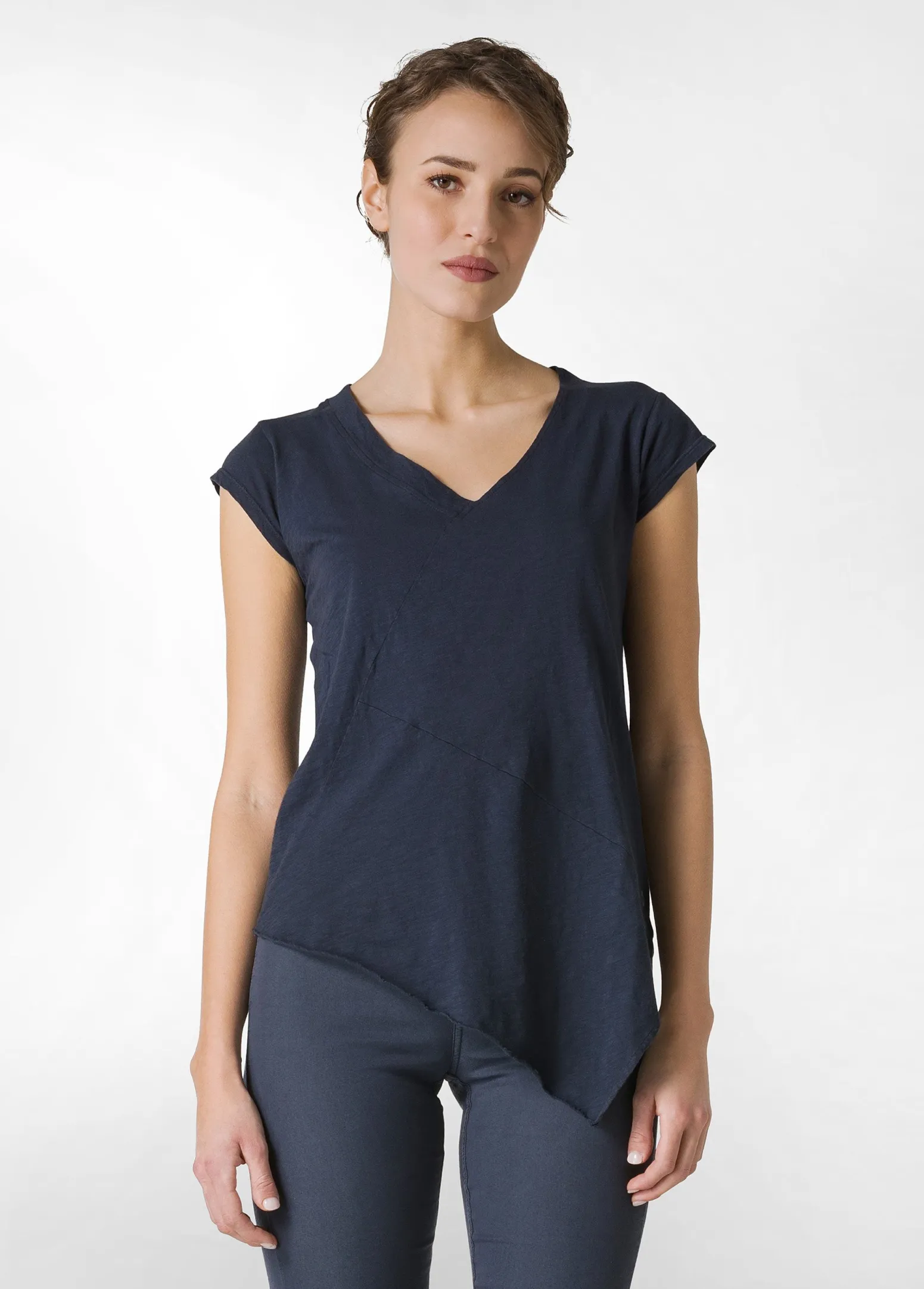 DEHA Top & T-Shirts*T-Shirt Fiammata Effetto Vintage Blu