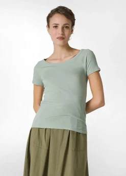DEHA Top & T-Shirts*T-Shirt In Costina Leggera Verde