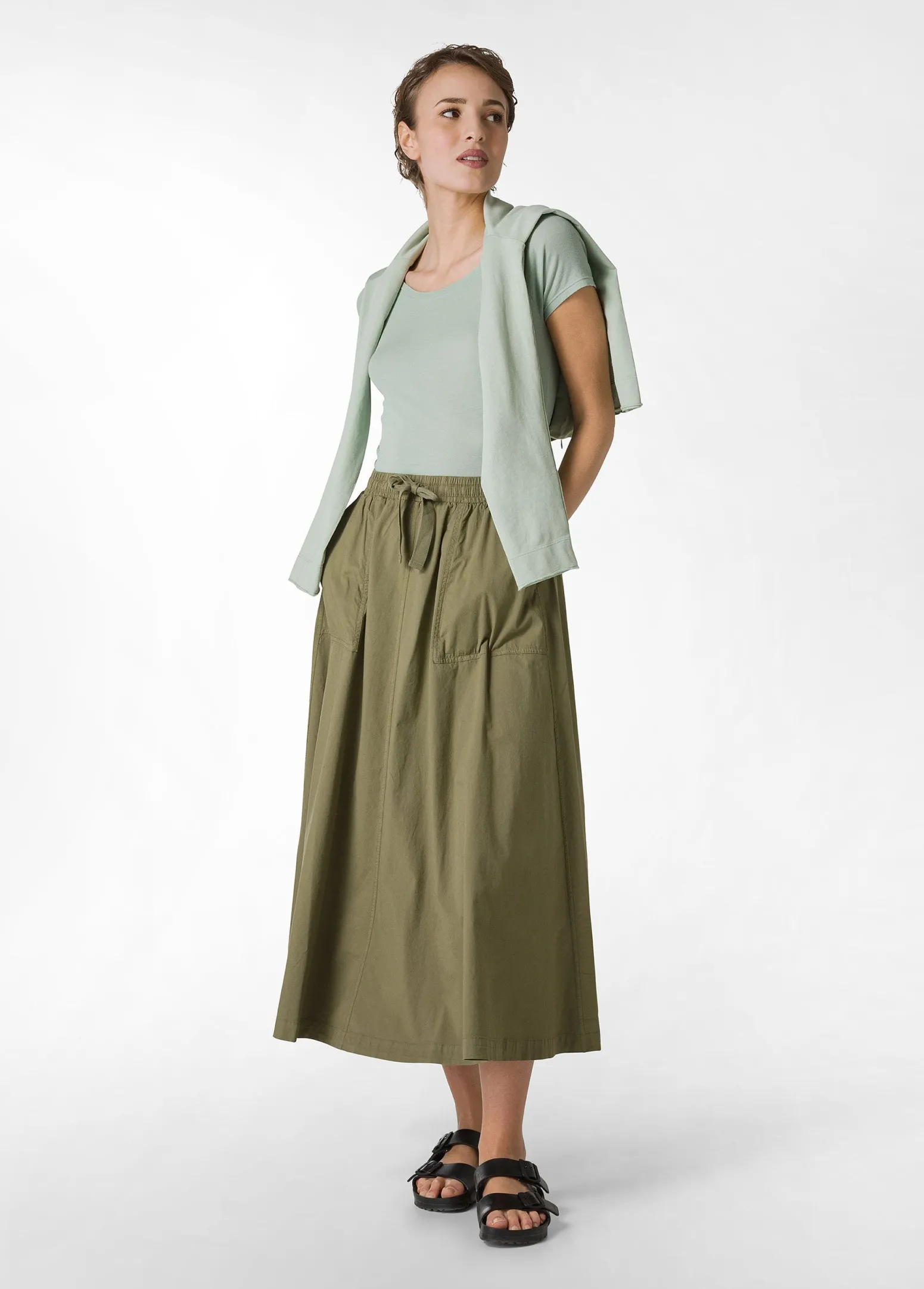 DEHA Top & T-Shirts*T-Shirt In Costina Leggera Verde