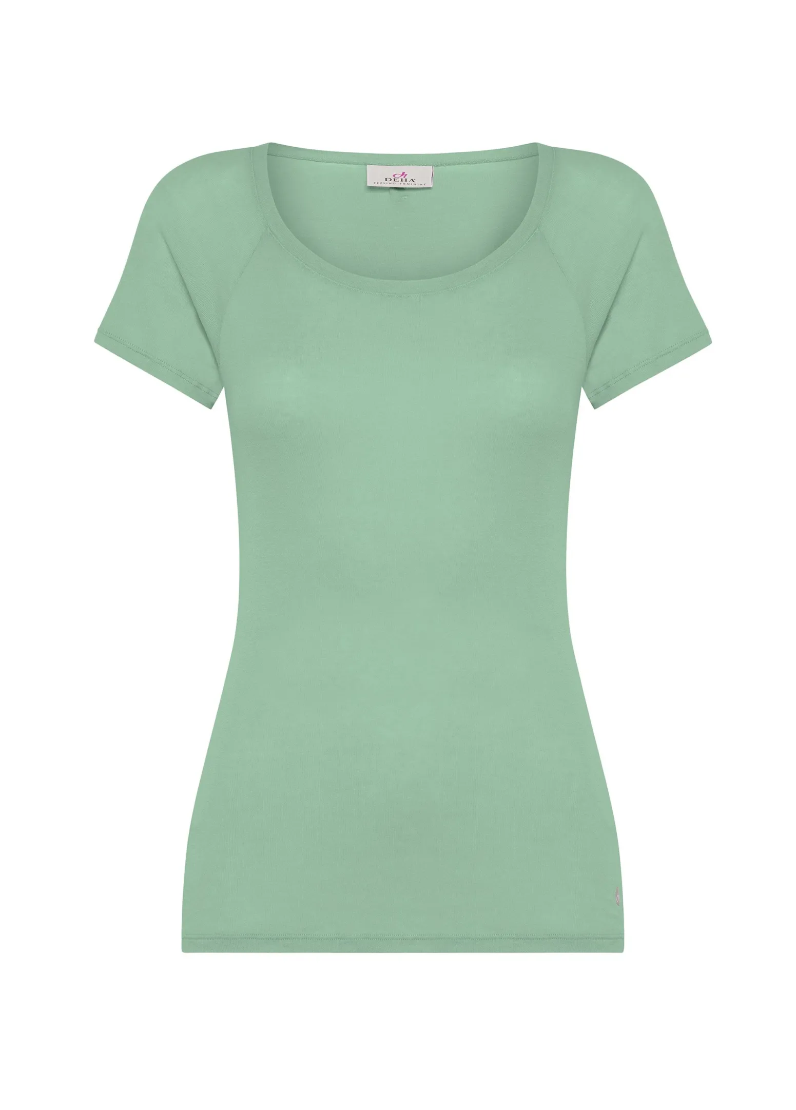 DEHA Top & T-Shirts*T-Shirt In Costina Leggera Verde